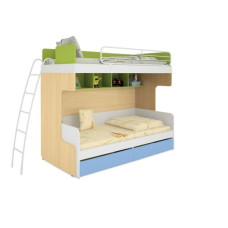 Детская двухъярусная кровать "Солнечный город-3"