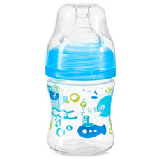 Антиколиковая бутылочка с широким горлышком BabyOno 402, 120 мл Синий