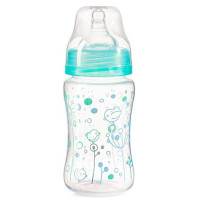 Антиколиковая бутылочка с широким горлышком babyono 403, 240 мл бирюзовый