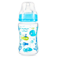 Антиколиковая бутылочка с широким горлышком BabyOno 403, 240 мл Синий