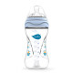 Пляшка для годування Nuvita Mimic 250 мл 3м+ Антиколікова, блакитна NV6030Blue