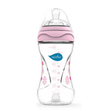 Бутылочка для кормления Nuvita Mimic 250 мл 3м + Антиколиковая, розовая NV6030Pink