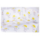 Дитяча постіль Babyroom Bortiki lux-08 білий (слоники з жовтою парасолькою)