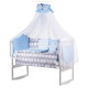 Дитяче ліжко Babyroom Bortiki lux-08 elephant блакитний - сірий