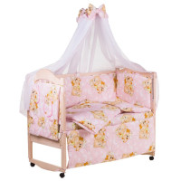 Детская постель Qvatro Gold RG-08 рисунок розовая (мишки спят)