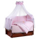 Дитяче ліжко Tuttolina Forever Together (7 елементів) 37 рожевий (жирафи)