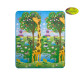 Детский двусторонний коврик  "Большая жирафа и Парк развлечений", 150х180 см