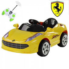 Детский электромобиль Ferrari, желтый