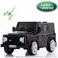 Детский электромобиль land rover "кожаное сиденье" черный