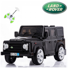 Детский электромобиль land rover "кожаное сиденье" черный