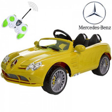 Детский электромобиль SLR-722SR-6 Mercedes с пультом дистанционного управления (Желтый)