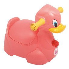 Детский горшок Quack с ручками для безопасности ребенка, цвет красный
