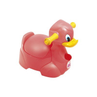 Детский горшок Quack с ручками для безопасности ребенка, цвет малиновый