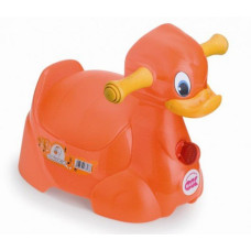 Детский горшок Quack с ручками для безопасности ребенка, цвет оранжевый