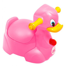 Дитячий горщик Quack з ручками для безпеки дитини, колір рожевий