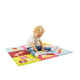 Детский игровой коврик - пазл «Интересные игрушки», 92х92 см, розово-зеленый