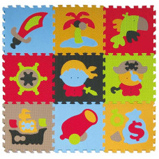 Дитячий килимок-пазл "Пригоди піратів", 92х92 см