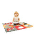 Детский игровой коврик - пазл «Веселый зоопарк», 92х92 см, оранжево-серый