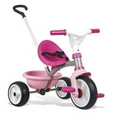 Дитячий металевий велосипед "Бі Mуві" з багажником, рожевий, 15міс.+