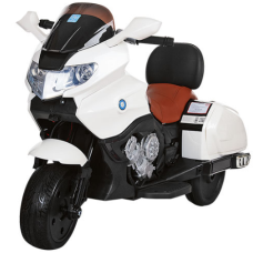 Детский Мотоцикл YAMAHA " Кожаное сиденье" M 3277 белый