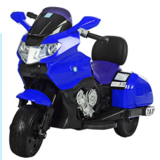 Детский Мотоцикл YAMAHA " Кожаное сиденье" M 3277 синий