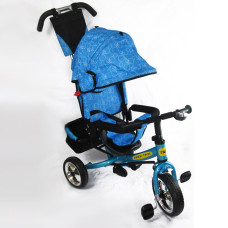 Дитячий триколісний велосипед Combi Trike BT-CT-0003 BLUE з посиленою батьківської ручкою.