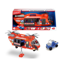 Функциональный вертолет с 2 винтами "Спасательная служба" с машинкой, со звук. и свет. эффектами,