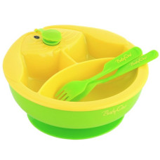 Глибока тарілка BabyOno з підігрівом Жовто-зелений (237)