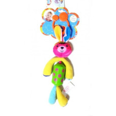 Іграшка-підвіска Biba Toys Щаслива зайченя з дзвіночком (904HA bunny)