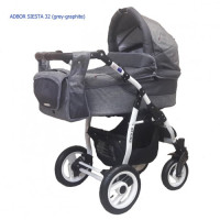 Коляска 2в1 ADBOR SIESTA 32 (grey-graphite)