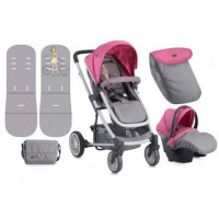 Коляска-трансформер Bertoni S-500 SET з автокріслом (rose & grey girl)