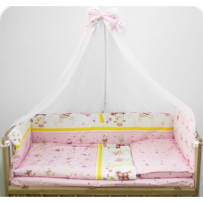 Комплект білизни в ліжечко "Комфорт 8ел" Рожевий