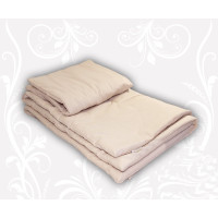 Комплект шерсть одеяло + подушка 90 х 120 (цв.бежевый)