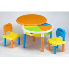 Комплект Tega круглий стіл + 2 стільці MT-002 692F multicolor