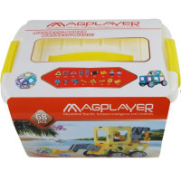 Конструктор Magplayer магнитный набор бокс 68 эл. MPT2-68