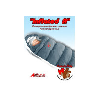 Конверт-пуховик Inflated-A фланель (дутик 50х90) сіро-синій