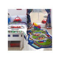 Килим в дитячу кімнату Confetti - Circle Track green 133*220