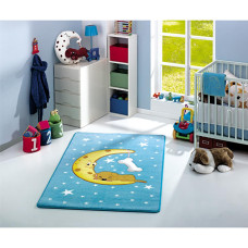 Килим в дитячу кімнату Confetti - Moon блакитний 100*160