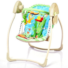 Кресло-качели Bambi M 2129-3 Бежево-зеленый