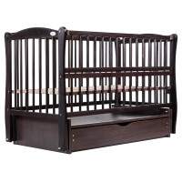 Кровать Babyroom Еліт маятник, ящик, откидной бок DEMYO-5 бук венге