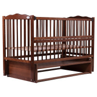 Кровать Babyroom Веселка маятник, откидной бок DVMO-2 бук орех