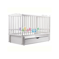 Кровать Babyroom Веселка маятник, ящик, откидной бок DVMYO-3 бук слоновая кость