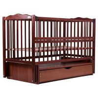 Кровать Babyroom Веселка маятник, ящик, откидной бок DVMYO-3 бук тик