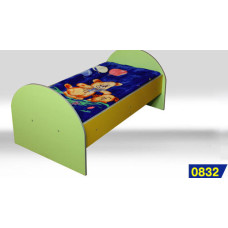 Кровать детская 1-местная с радиусными спинками 1400-600