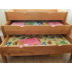 Кровать детская 3-х ярусная раздвижная деревянная с радиуснными спинками