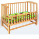 Кровать детская на шарнирах с откидной боковиной (1200*600)(бук)окрашенная*