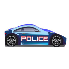 Кроватка-машина "Полиция-1", синяя