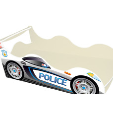 Кроватка-машина "Полиция-2", белая