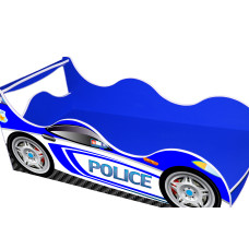 Кроватка-машина "Полиция-2", синяя