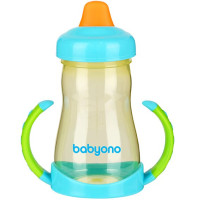 Кружка-непроливайка BabyOno з м'яким носиком 220 мл Блакитно-зелений (208)